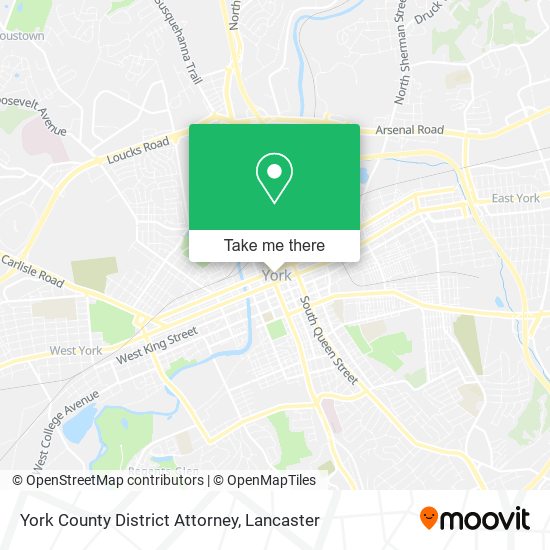 York County District Attorney map