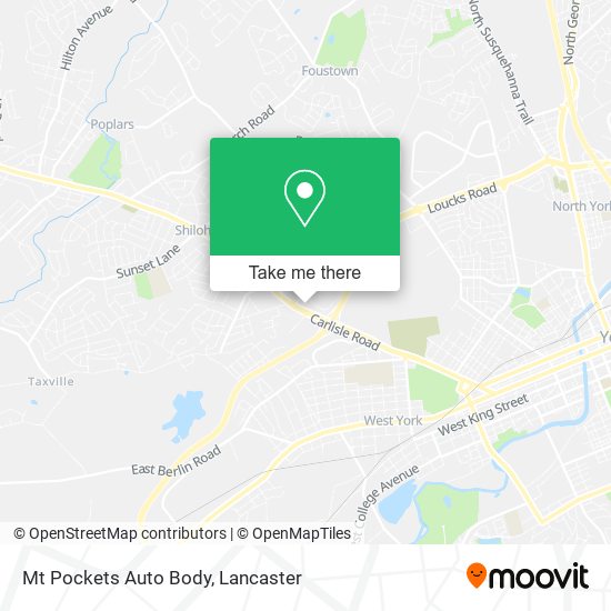 Mt Pockets Auto Body map