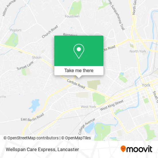 Wellspan Care Express map