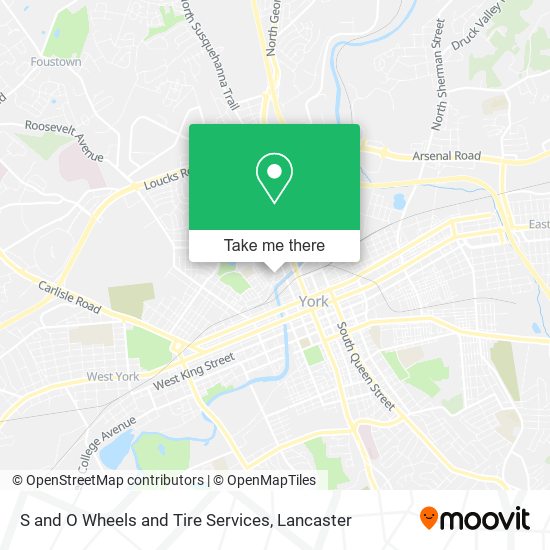 Mapa de S and O Wheels and Tire Services