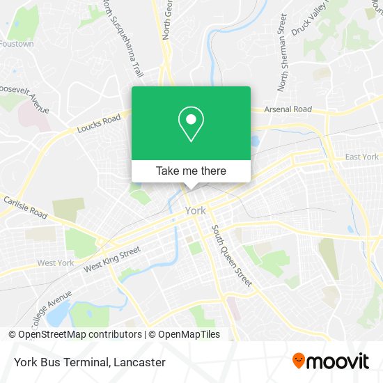 York Bus Terminal map