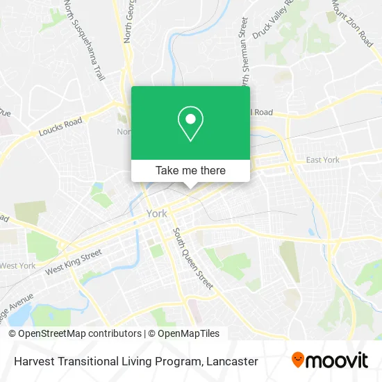 Harvest Transitional Living Program map