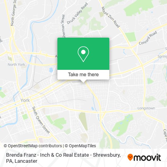 Mapa de Brenda Franz - Inch & Co Real Estate - Shrewsbury, PA