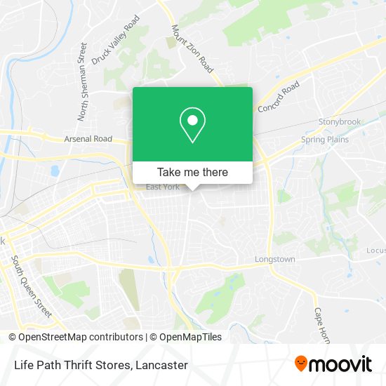 Life Path Thrift Stores map