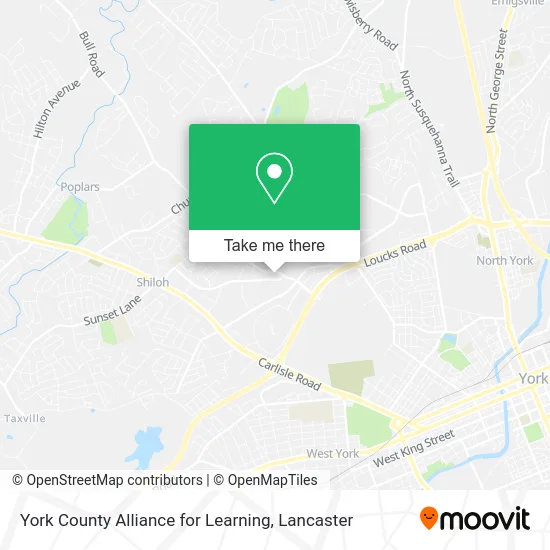 York County Alliance for Learning map