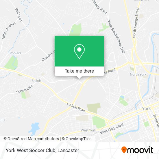 York West Soccer Club map