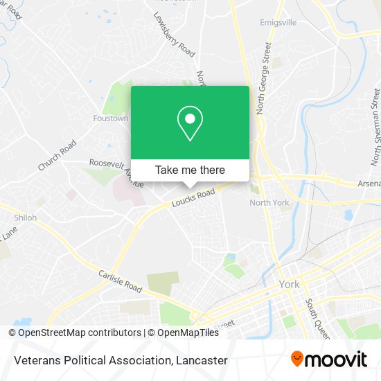 Veterans Political Association map