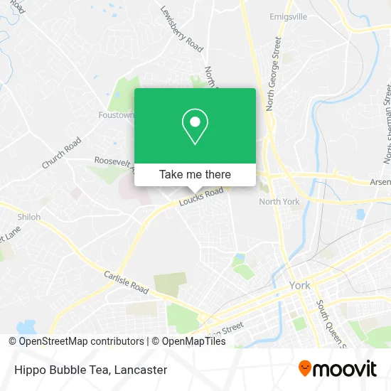 Hippo Bubble Tea map