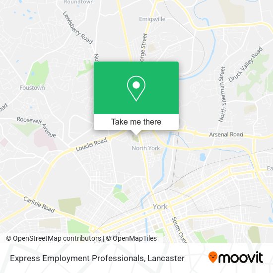 Express Employment Professionals map