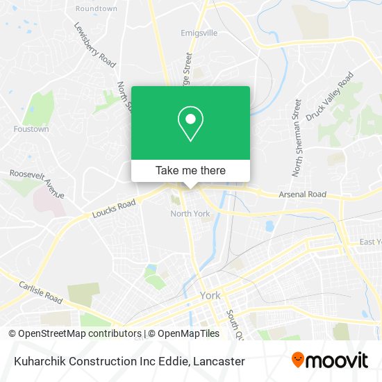 Kuharchik Construction Inc Eddie map