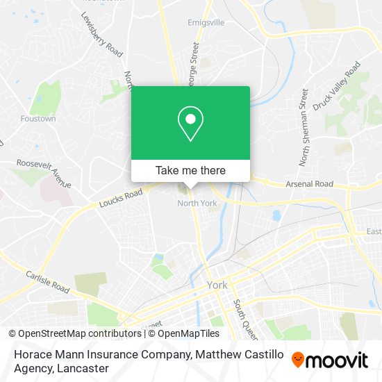 Horace Mann Insurance Company, Matthew Castillo Agency map