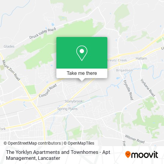 Mapa de The Yorklyn Apartments and Townhomes - Apt Management