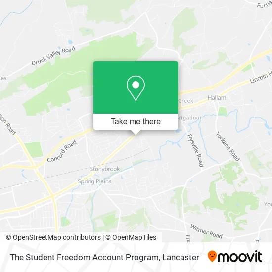 The Student Freedom Account Program map