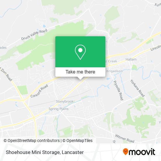Mapa de Shoehouse Mini Storage