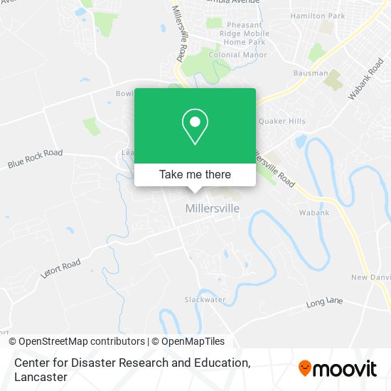 Center for Disaster Research and Education map