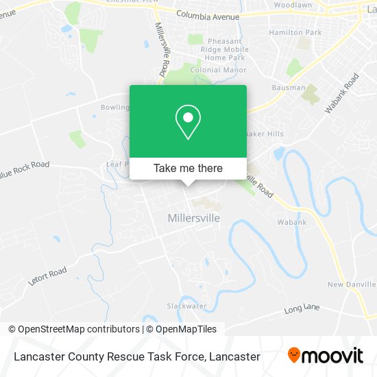 Mapa de Lancaster County Rescue Task Force