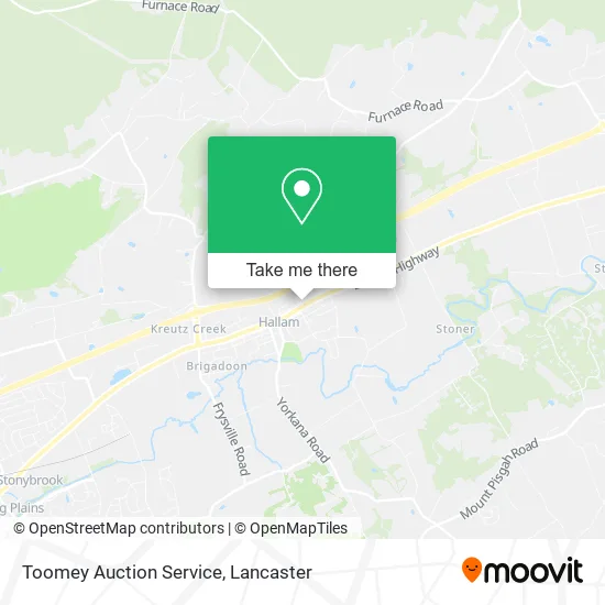 Toomey Auction Service map