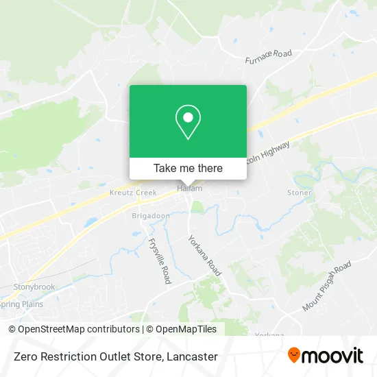 Zero Restriction Outlet Store map