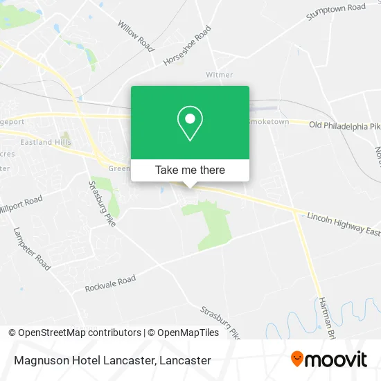 Magnuson Hotel Lancaster map