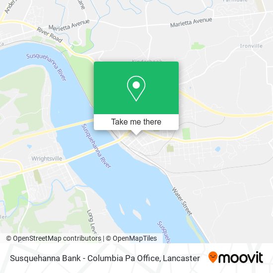 Susquehanna Bank - Columbia Pa Office map