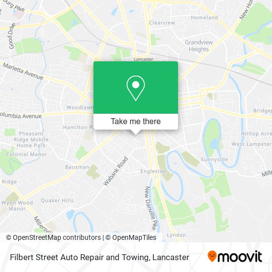 Filbert Street Auto Repair and Towing map