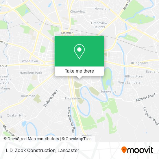 L.D. Zook Construction map