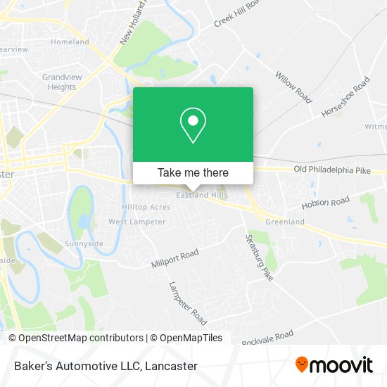 Mapa de Baker's Automotive LLC