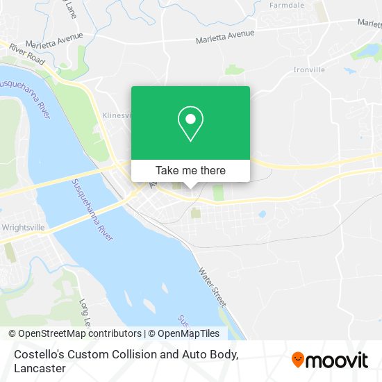 Costello's Custom Collision and Auto Body map