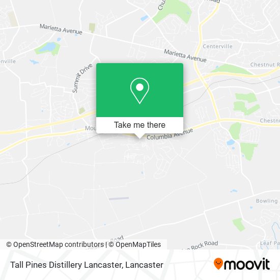 Tall Pines Distillery Lancaster map