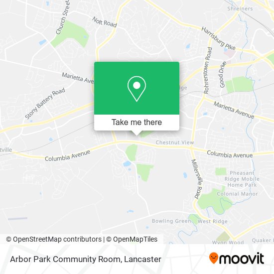 Mapa de Arbor Park Community Room