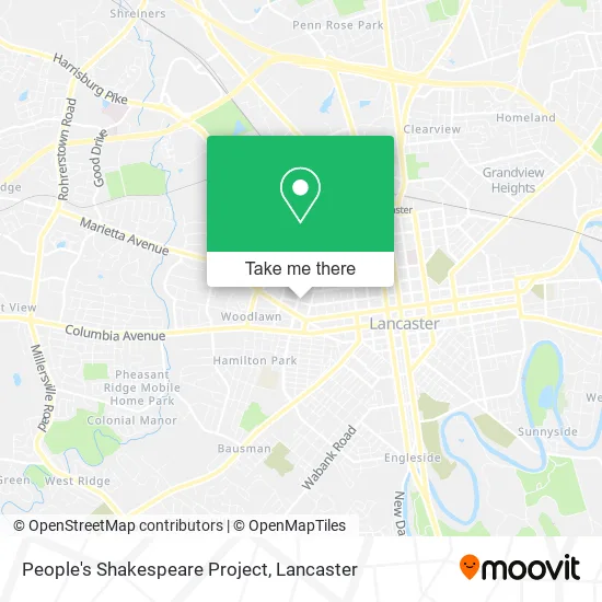 People's Shakespeare Project map