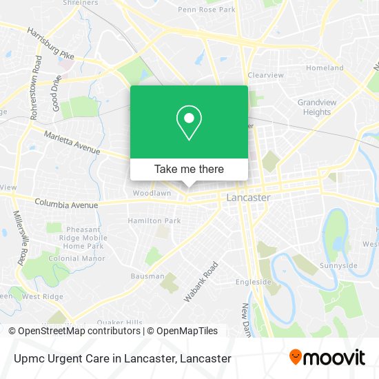 Upmc Urgent Care in Lancaster map
