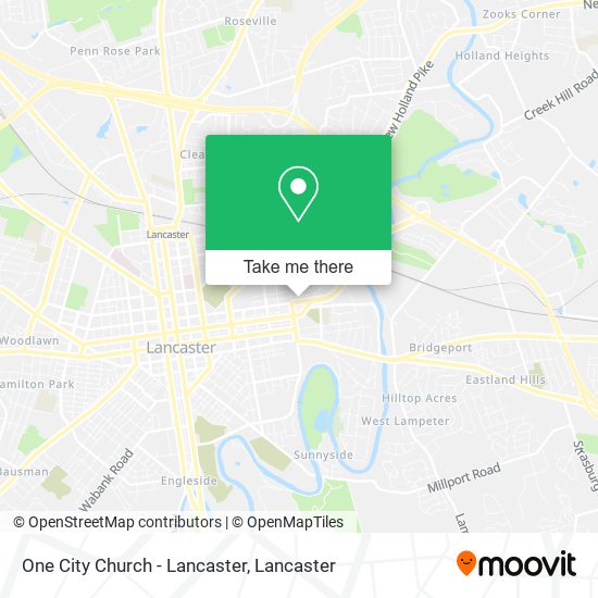 One City Church - Lancaster map