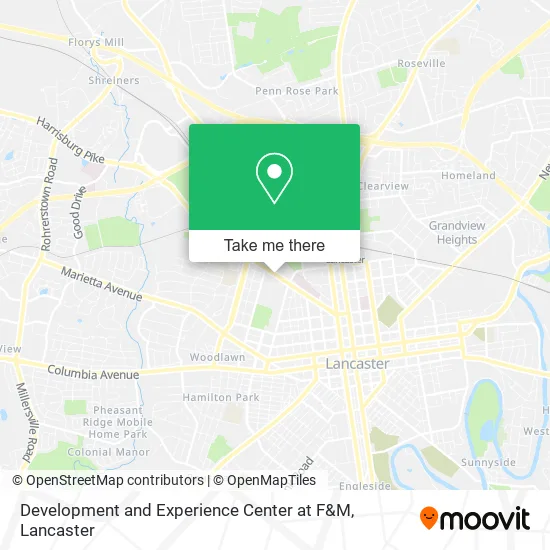 Development and Experience Center at F&M map