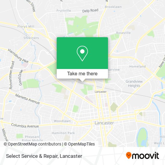 Select Service & Repair map