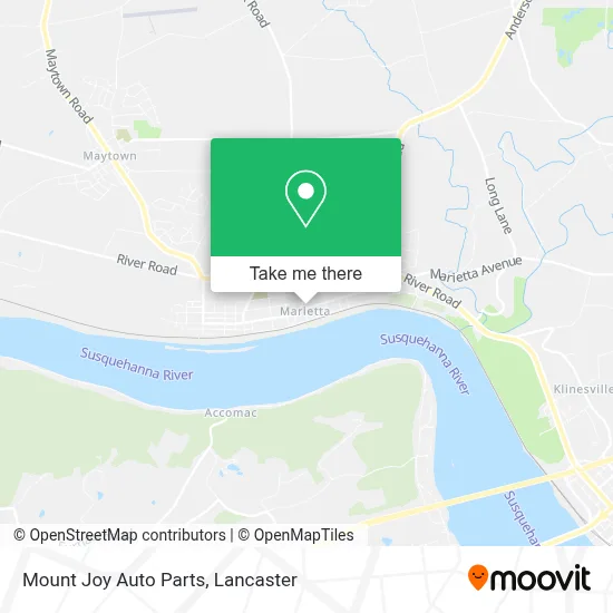 Mount Joy Auto Parts map