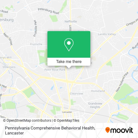 Pennsylvania Comprehensive Behavioral Health map