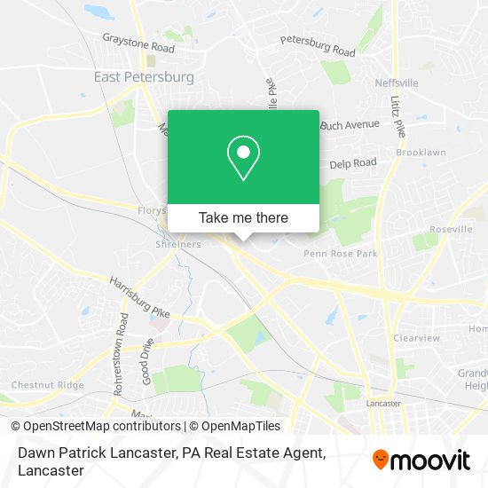 Dawn Patrick Lancaster, PA Real Estate Agent map