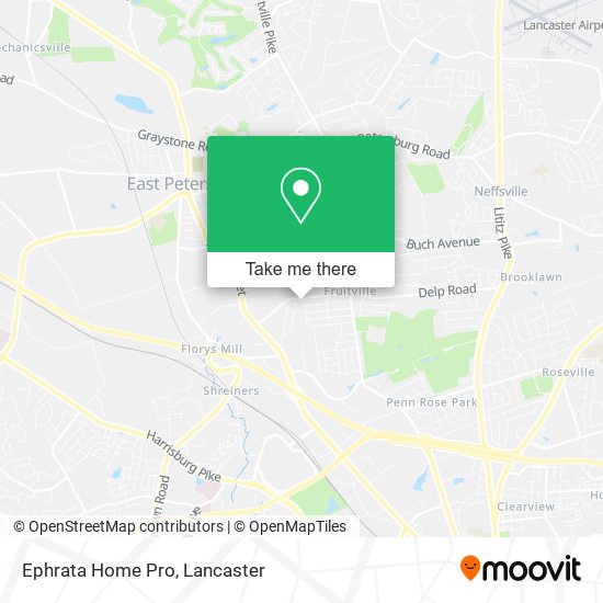 Mapa de Ephrata Home Pro
