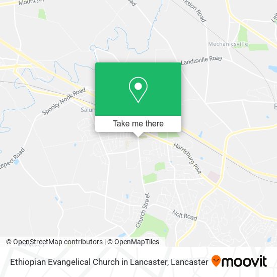 Ethiopian Evangelical Church in Lancaster map