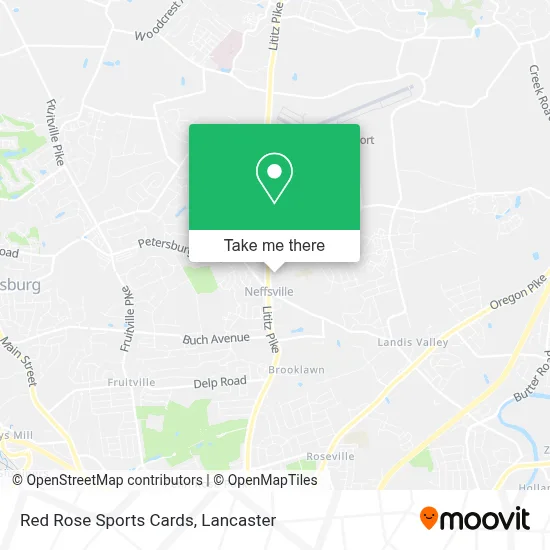 Red Rose Sports Cards map