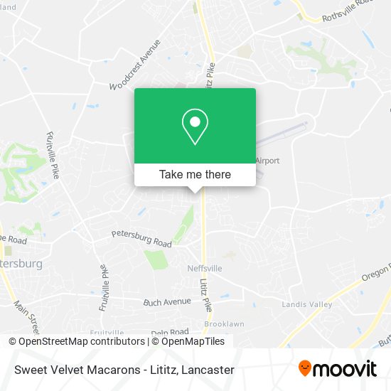 Mapa de Sweet Velvet Macarons - Lititz