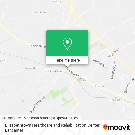Mapa de Elizabethtown Healthcare and Rehabilitation Center