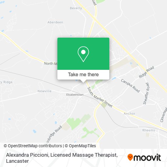 Mapa de Alexandra Piccioni, Licensed Massage Therapist