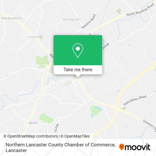 Northern Lancaster County Chamber of Commerce map