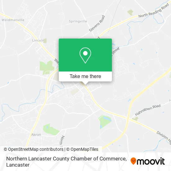Northern Lancaster County Chamber of Commerce map