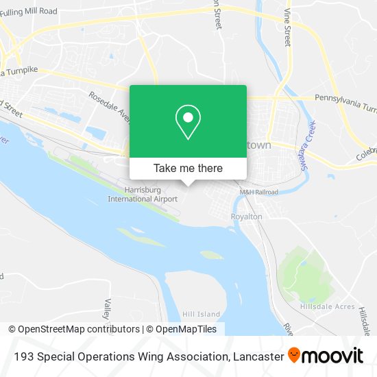 Mapa de 193 Special Operations Wing Association