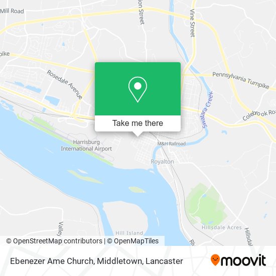 Ebenezer Ame Church, Middletown map