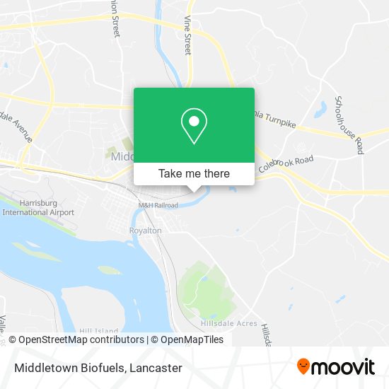 Middletown Biofuels map