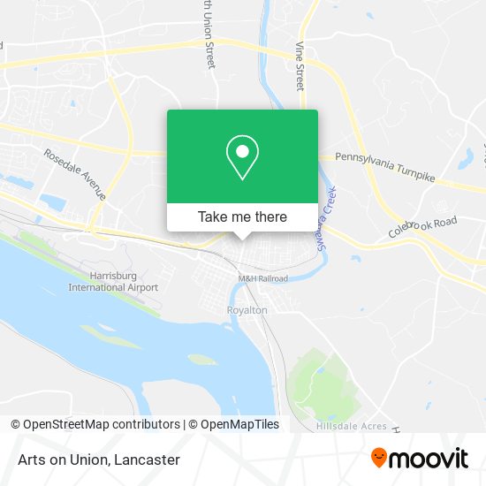 Arts on Union map